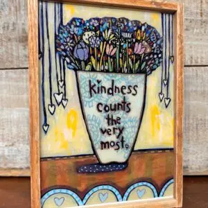 Grandma's Fancy Vase- Reclaimed Wood Frame