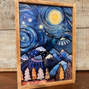 Purple Mountains- Reclaimed Wood Frame