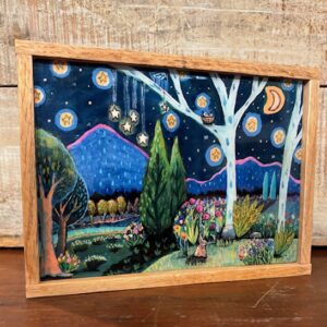 Two Baby Birds- Reclaimed Wood Frame