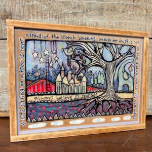 Trust Your Wings- Reclaimed Wood Frame